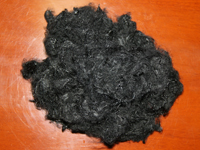 Pre-oxygen curly short fiber